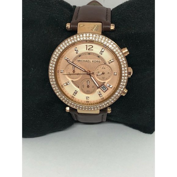 Michael Kors MK5538 Women Brown Leather Analog Ros main image 7